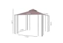 Outsunny Gartenpavillon mit Doppeldach Wasserabweisend Bild 3