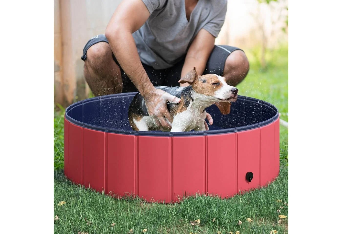 PawHut Hundepool Schwimmbad Rot Faltbar - Bild 2