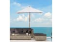 Outsunny Sonnenschirm Knickbar Cremeweiß 200x150 cm Bild 2
