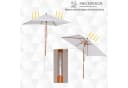 Outsunny Sonnenschirm Knickbar Cremeweiß 200x150 cm Bild 5