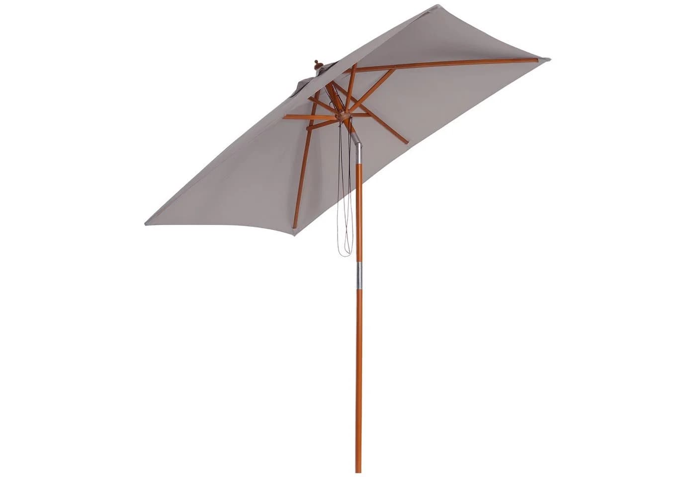Outsunny Sonnenschirm 200x150 cm rechteckig Strandschirm 3-stufig einstellbar