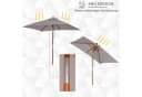Outsunny Sonnenschirm 200x150 cm rechteckig Strandschirm 3-stufig einstellbar Bild 5