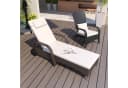 Outsunny Sonnenliege Polyrattan Metall Polyester Bild 2