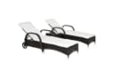 Outsunny Gartenmöbel-Set 3-tlg. Metall, PE Polyrattan, Hartglas, Polyester Bild 1