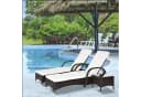 Outsunny Gartenmöbel-Set 3-tlg. Metall, PE Polyrattan, Hartglas, Polyester Bild 2