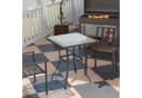 Outsunny Beistelltisch Hartglas Metall Schwarz Modern Bild 2