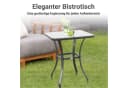 Outsunny Beistelltisch Hartglas Metall Schwarz Modern Bild 4