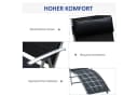 Outsunny Gartenliege Schwarz Metall 7-fach verstellbar mit Kopfkissen Bild 5
