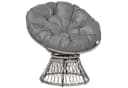 Outsunny Papasansessel Grau mit abnehmbarem Polster & 360°-Drehfunktion Bild 1