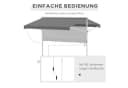 Outsunny Standmarkise mit Kurbel Grau Bild 5