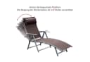 Outsunny Gartenliege Metall Braun mit verstellbarer Rückenlehne und Kissen Bild 5
