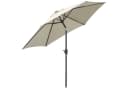 Outsunny Sonnenschirm Marktschirm Beige mit Handkurbel Bild 2