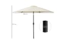 Outsunny Sonnenschirm Marktschirm Beige mit Handkurbel Bild 3