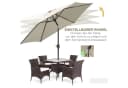 Outsunny Sonnenschirm Marktschirm Beige mit Handkurbel Bild 5