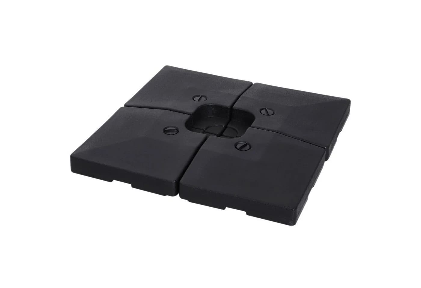 Outsunny Sonnenschirmständer 4-tlg. Schwarz HDPE Kunststoff befüllbar