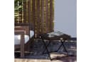 Outsunny Gartentisch klappbar Polyrattan Braun Bild 2