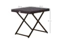 Outsunny Gartentisch klappbar Polyrattan Braun Bild 3