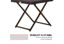 Outsunny Gartentisch klappbar Polyrattan Braun Bild 5