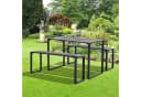Outsunny Gartengarnitur 3-tlg. Schwarz Metall Bild 1