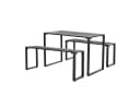 Outsunny Gartengarnitur 3-tlg. Schwarz Metall Bild 2
