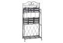 Outsunny Pflanzentreppe Pflanzregal 3 Ebenen Silbergrau Metall Bild 1