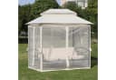 Outsunny Hollywoodschaukel mit Moskitonetz und Sonnendach Beige Bild 4