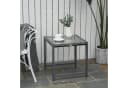 Outsunny Beistelltisch Polyrattan Aluminium Hartglas Bild 3