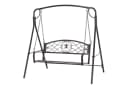 Outsunny Hollywoodschaukel Schwarz Gold 2-Sitzer Gartenbank Bild 1