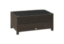 Outsunny Gartentisch Braun Polyrattan mit Glasplatte Bild 1