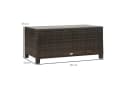 Outsunny Gartentisch Braun Polyrattan mit Glasplatte Bild 3