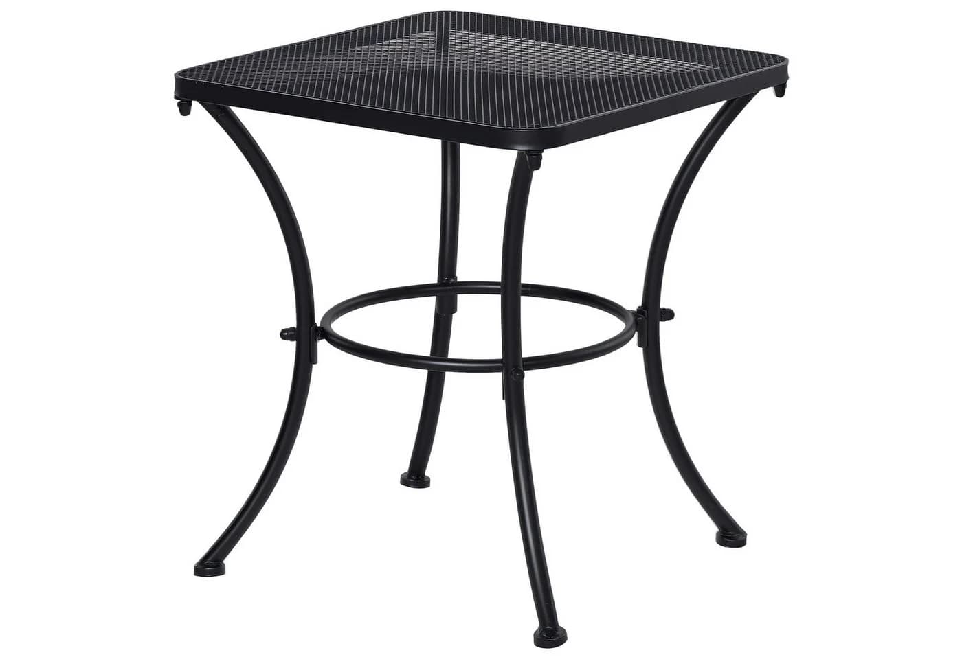 Outsunny Beistelltisch Metall Schwarz Terrasse 45x45x50 cm