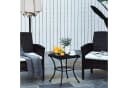 Outsunny Beistelltisch Metall Schwarz Terrasse 45x45x50 cm Bild 2
