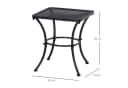 Outsunny Beistelltisch Metall Schwarz Terrasse 45x45x50 cm Bild 3