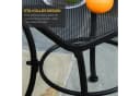 Outsunny Beistelltisch Metall Schwarz Terrasse 45x45x50 cm Bild 4