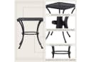 Outsunny Beistelltisch Metall Schwarz Terrasse 45x45x50 cm Bild 5