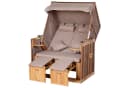 Outsunny Strandkorb Volllieger 2-Sitzer Beige Braun Bild 2
