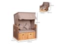 Outsunny Strandkorb Volllieger 2-Sitzer Beige Braun Bild 3