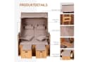 Outsunny Strandkorb Volllieger 2-Sitzer Beige Braun Bild 5
