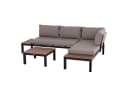 Outsunny 3-teiliges Gartenmöbel-Set Aluminium Grau Beige mit Kissen Bild 1
