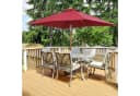 Outsunny Rechteckiger Sonnenschirm Knickbar Weinrot Bild 3