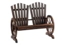 Outsunny Gartenbank mit Armlehne Tannenholz Dunkelbraun Bild 1