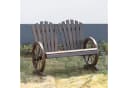 Outsunny Gartenbank mit Armlehne Tannenholz Dunkelbraun Bild 2