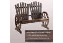 Outsunny Gartenbank mit Armlehne Tannenholz Dunkelbraun Bild 5