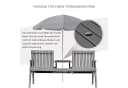 Outsunny Gartenbank Tannenholz Hartholz Bild 5