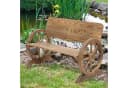 Outsunny Gartenbank Tannenholz mit Wagenradarmlehnen Bild 3