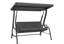 Outsunny Hollywoodschaukel 3-Sitzer mit Sonnendach Schwarz Bild 1
