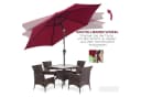 Outsunny Sonnenschirm Marktschirm Rot mit Handkurbel Bild 5