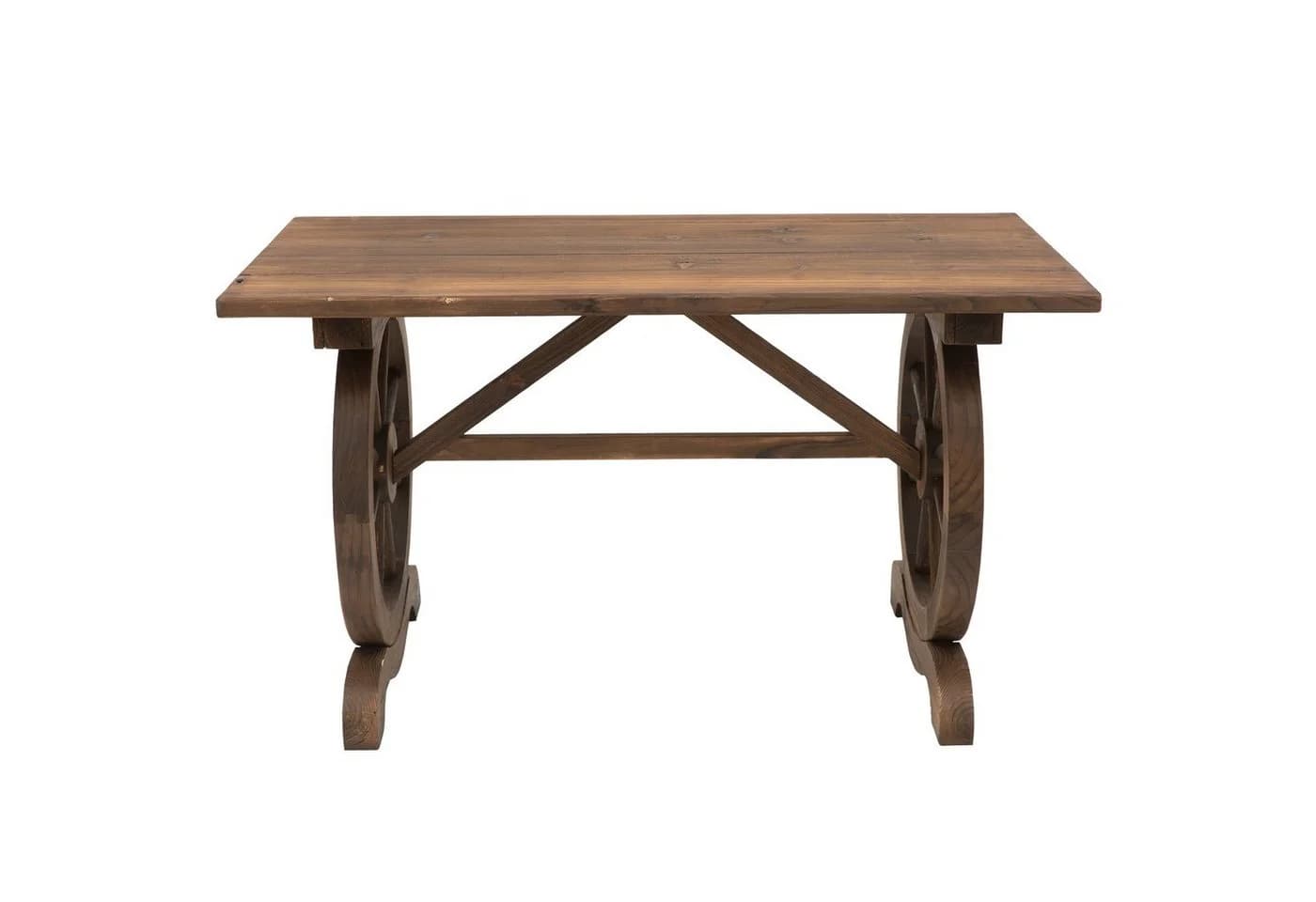 Outsunny Gartentisch Tannenholz Massivholz