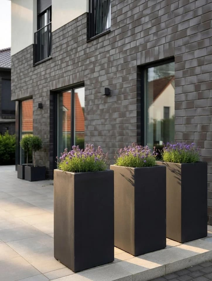 Pflanzwerk® Pflanzkübel TOWER Premium Blumenkübel Fiberglas
