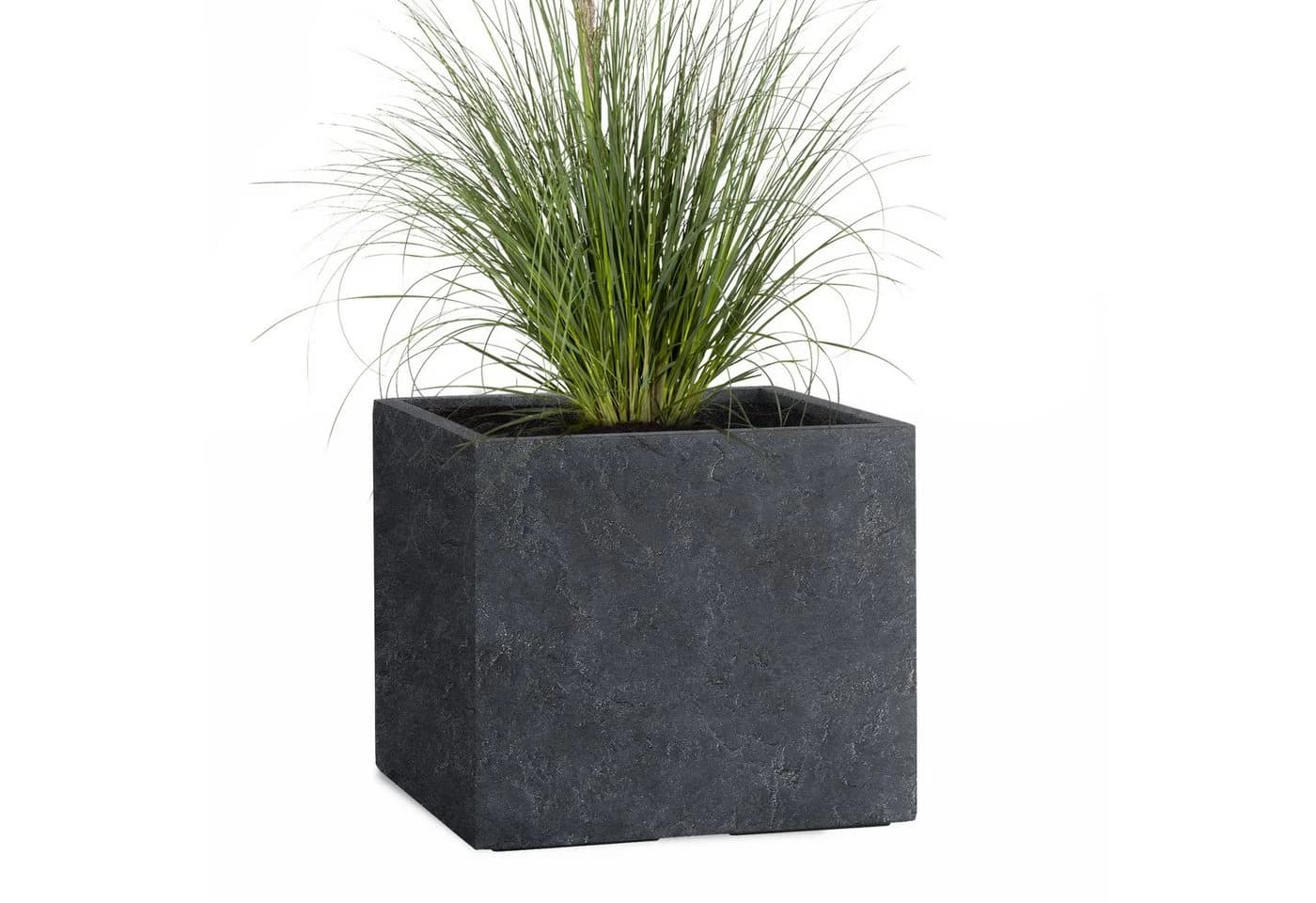 Pflanzwerk® Pflanzkübel CUBE Premium Fiberglas Blumenkübel Frostbeständig Anthrazit - Bild 2